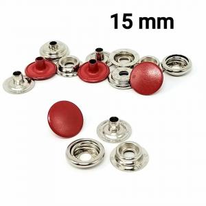 Druckknöpfe 4-tlg. Druckknopf Metall 15 mm beige